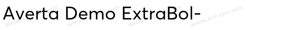 Averta Demo ExtraBol字体转换